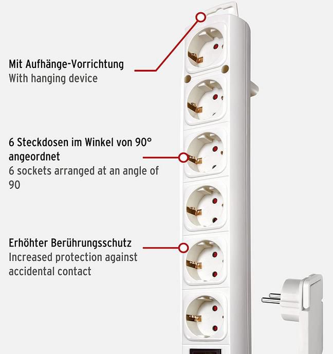 Brennenstuhl Comfort Line Plus 6 Fach Steckdosenleiste für 7,29€ (statt 12€)