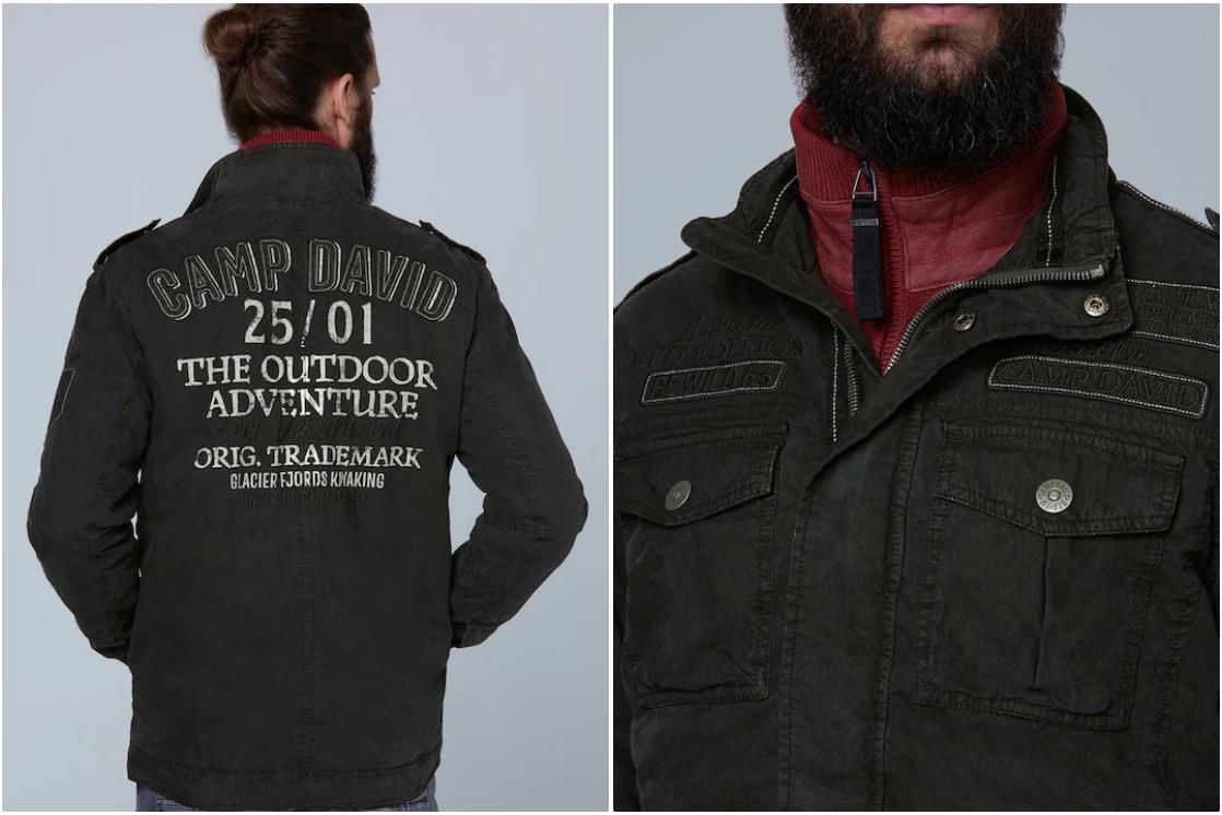 Camp David Herren Jacke mit Artwork für 109€ (statt 149€)