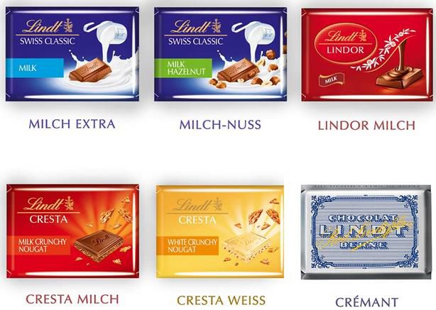 1Kg Lindt Napolitains Mini Schokoladentafeln mit 6 Sorten ab 16€ (statt 24€)