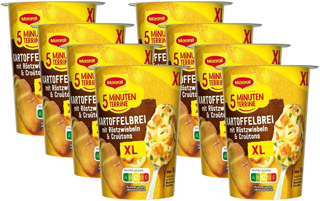 8er Pack Maggi 5 Minuten Terrine XL   Kartoffelbrei für 9,99€ (statt 13€)