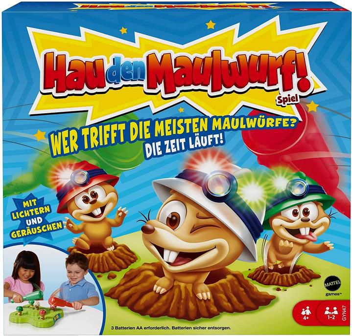 Mattel GYN47   Hau den Maulwurf! Kinderspiel ab 4 Jahren für 16,19€ (statt 21€)   Prime