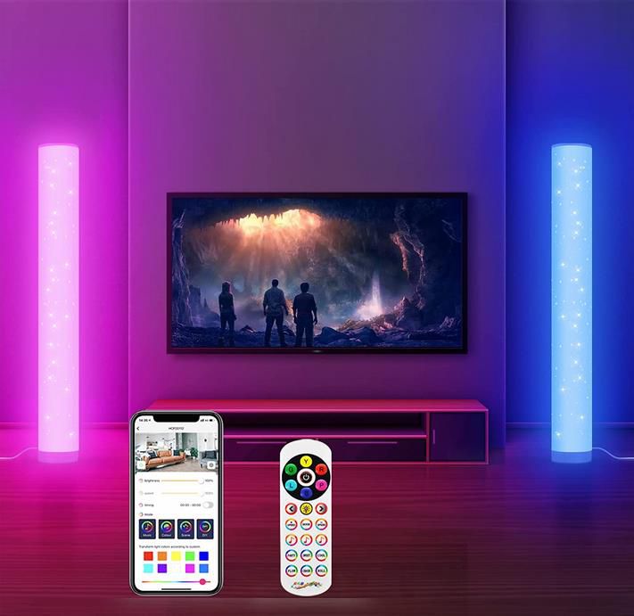 2er Pack Dinfu RGB Stehlampe mit Fernbedienung und App, 104cm für 59,99€ (statt 75€)