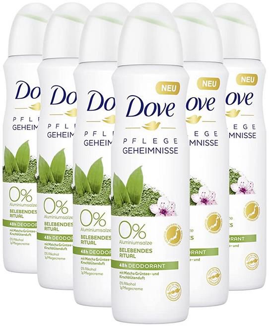 6er Pack Dove Deo mit Matcha Grüntee  und Kirschblütenduft ab 8,12€ (statt 12€)   Prime Sparabo