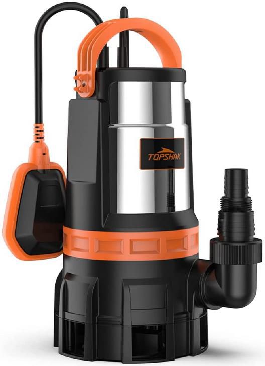 Topshak TS WP1 Schmutzwasserpumpe mit 1.000W, 20.000 L/h Förderleistung für 35,99€ (statt 60€)