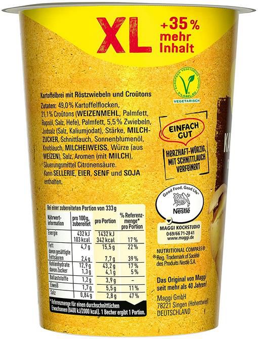 8er Pack Maggi 5 Minuten Terrine XL   Kartoffelbrei ab 11,51€ (statt 19€)