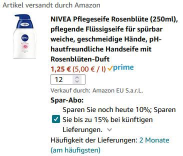 🔥 12x NIVEA Pflegeseife Rosenblüte, 250ml ab 8,50€ (statt 15€ )   Prime Sparabo