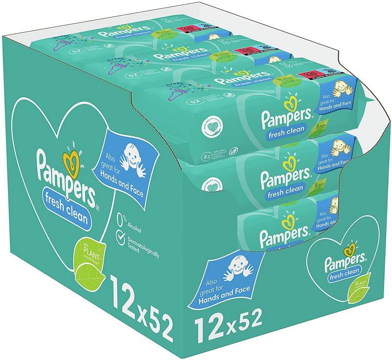 624 Pampers Fresh Clean Baby Feuchttücher auch für Hände und Gesicht ab 8,24€ (statt 14€)   Prime Sparabo