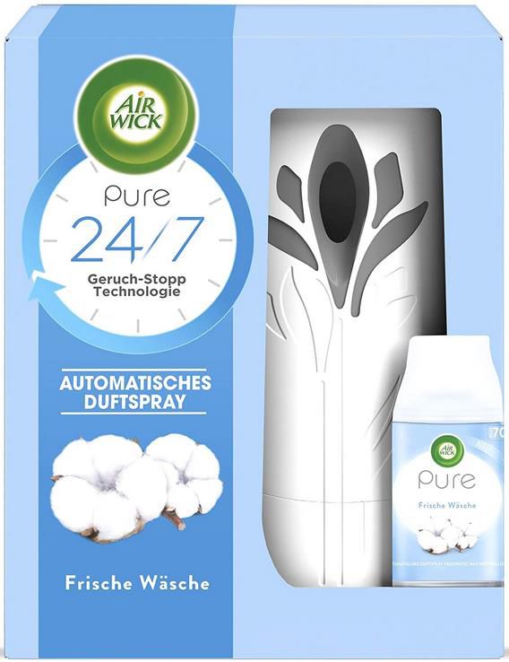 Air Wick Freshmatic Max Starter Set mit Gerät und 1 PURE Nachfüller ab 3,56€ (statt 5€)   Prime Sparabo