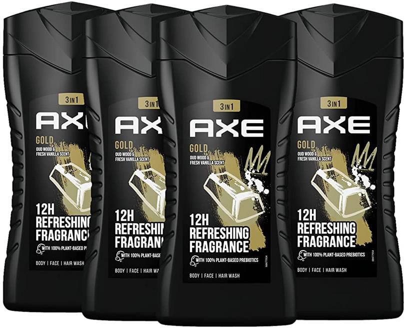 4er Pack Axe Gold 3in1 Duschgel ab 4,77€ (statt 11€)   Prime Sparabo