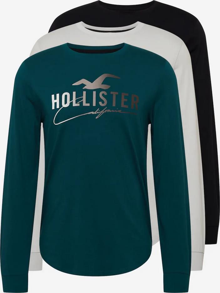 3er Pack Hollister Langarmshirts in drei Farben für 39,90€ (statt 59€)