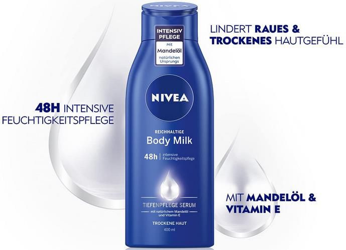 NIVEA Reichhaltige Body Milk mit Mandelöl ab 2,39€ (statt 4€)   Prime Sparabo