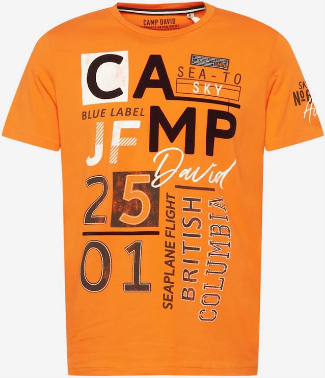 Camp David Herren T Shirt in Orange für 27,90€ (statt 35€)