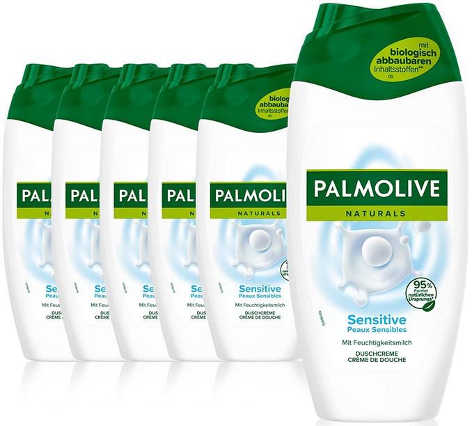 6er Pack Palmolive Duschgel Naturals Sensitive ab 5,12€ (statt 11€)   Prime Sparabo