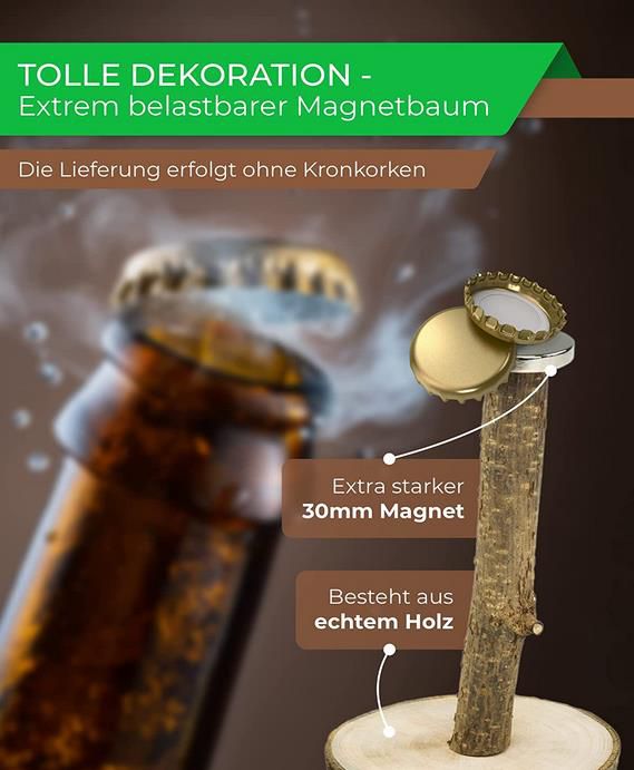 Deggelbam das Original 2.0   Baum mit Magnet für 50 Kronkorken für 14,53€ (statt 18€)