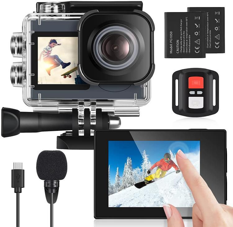 Icefox 4K Action Cam, 20MP mit 170° Ultra Weitwinkel für 59,99€ (statt 130€)