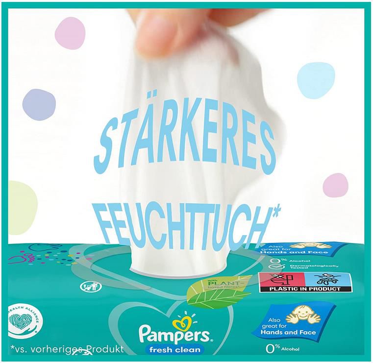 624 Pampers Fresh Clean Baby Feuchttücher auch für Hände und Gesicht ab 8,24€ (statt 14€)   Prime Sparabo