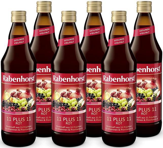 6er Pack Rabenhorst Saft 11 plus 11 Rot ab 10,99€ (statt 21€)   Prime Sparabo