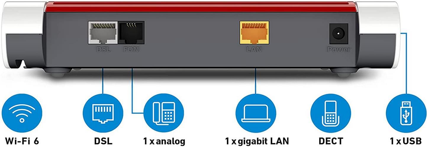 AVM FRITZ!Box 7510 Wi Fi 6 Router, bis zu 600 MBit/s (2,4 GHz) für 89,99€ (statt 99€)