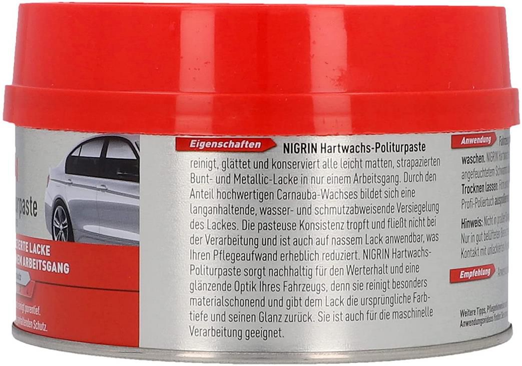 NIGRIN 72943 Hartwachs  Politurpaste, 250 ml für 4,42€ (statt 10€)   Prime