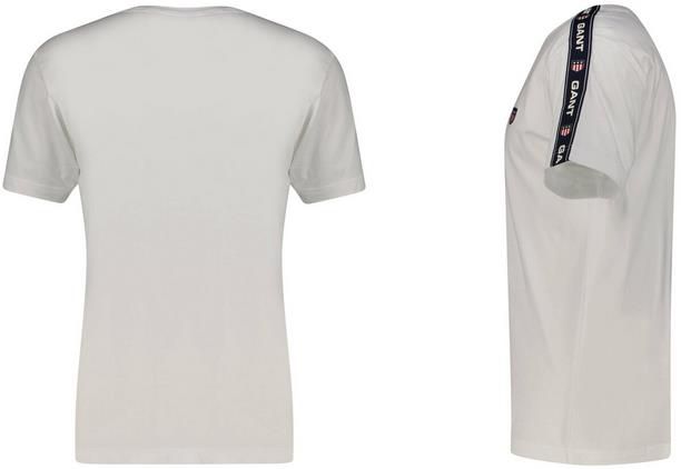 Gant D1. Retro Shield Herren T Shirt in Weiß für 33,94€ (statt 39€)