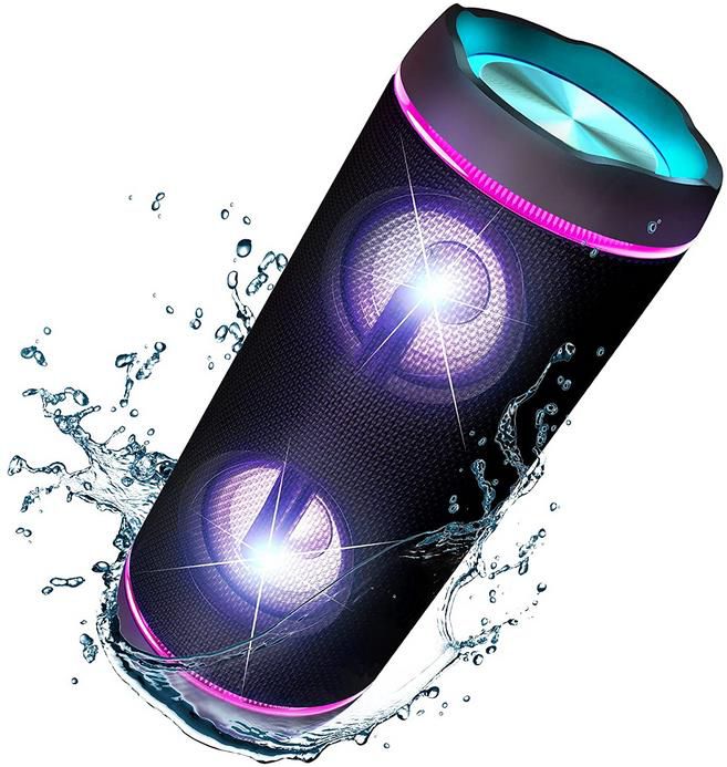 Rovlak Wasserdichter Bluetooth Lautsprecher mit Beleuchtung und 360° Stereo Sound für 35,99€ (statt 80€)