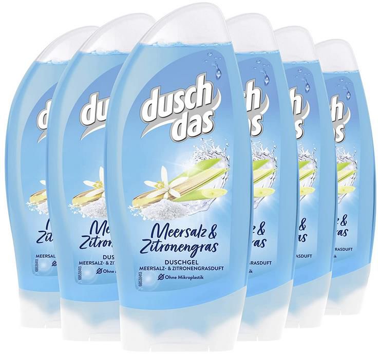 6er Pack Duschdas Duschgel mit Meersalz & Zitronengras ab 6,67€   Prime Sparabo