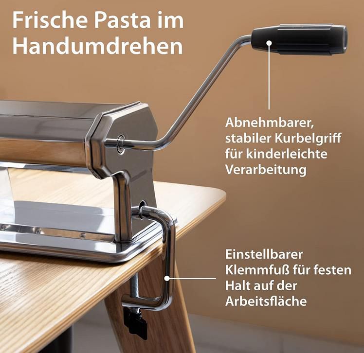 ADE KG2102 Handbetriebene Nudelmaschine mit Zubehör Set für 42,89€ (statt 70€)