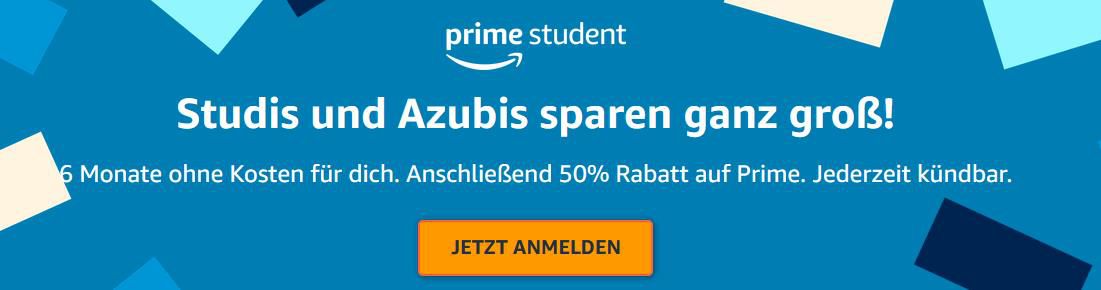 Amazon Prime Student 6 Monate GRATIS   Danach 50% Rabatt   auch für Azubis