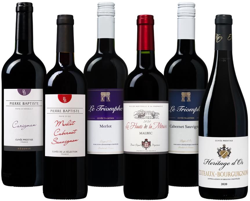 Weinvorteil: Probierpaket Frankreich Rot mit 6 Flaschen Rotwein für 55,89€ (statt 70€)