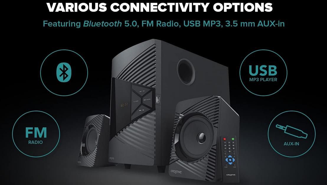 Creative SBS E2500 2.1 Bluetooth Lautsprechersystem mit Subwoofer für 39,99€ (statt 50€)