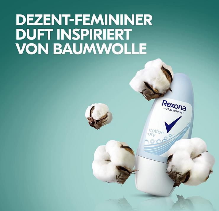 6er Pack Rexona MotionSense Deo Roll On Cotton Dry ab 9,36€ (statt 12€)   Prime Sparabo