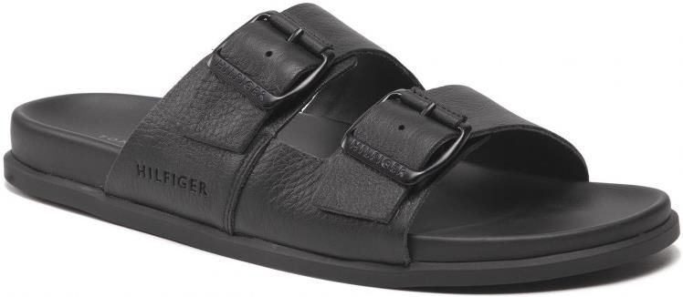 Tommy Hilfiger Elevated Leather Buckle Pantoletten für 56€ (statt 64€)