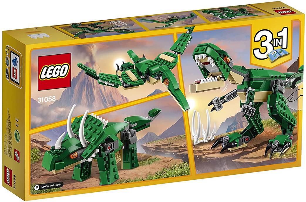 LEGO 31058 Creator 3 in 1 Modell mit T Rex, Triceratops und Pterodactylus für 9,99€ (statt 13€)   Prime