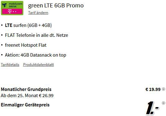 Google Pixel 6 mit 128GB für 1€ + Telekom Allnet Flat mit 10GB LTE für 19,99€ mtl.