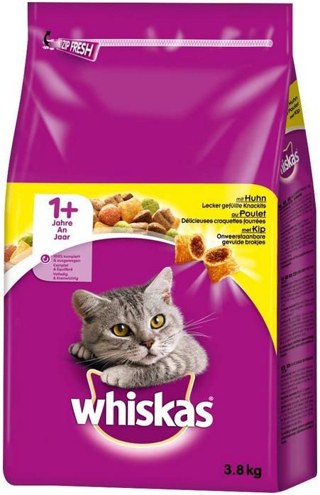 Whiskas Adult 1+ Katzenfutter im 3,8kg Beutel ab 6,86€ (statt 10€)   Prime Sparabo