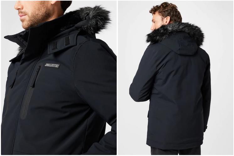 Hollister Herren Parka mit Kapuze und Kunstfellbesatz für 101,15€ (statt 149€)