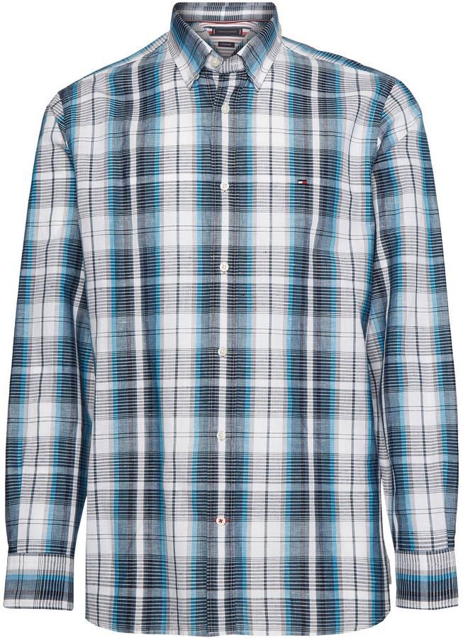 Tommy Hilfiger Cotton Linen Shaded CHK RF Herren Hemd für 64,88€ (statt 81€)