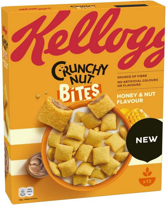 Kelloggs Crunchy Nut Bites mit Haselnuss Honig Geschmack Füllung ab 2,64€   Prime Sparabo