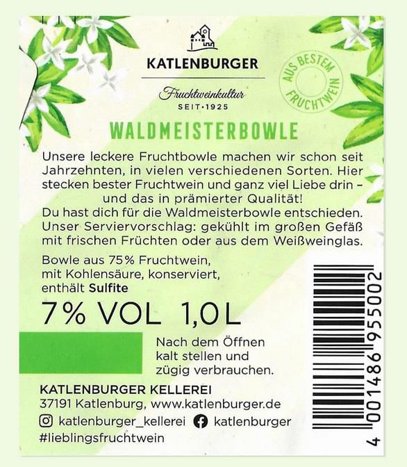 6er Pack Katlenburger Waldmeisterbowle für 10,74€ (statt 15€)   Prime