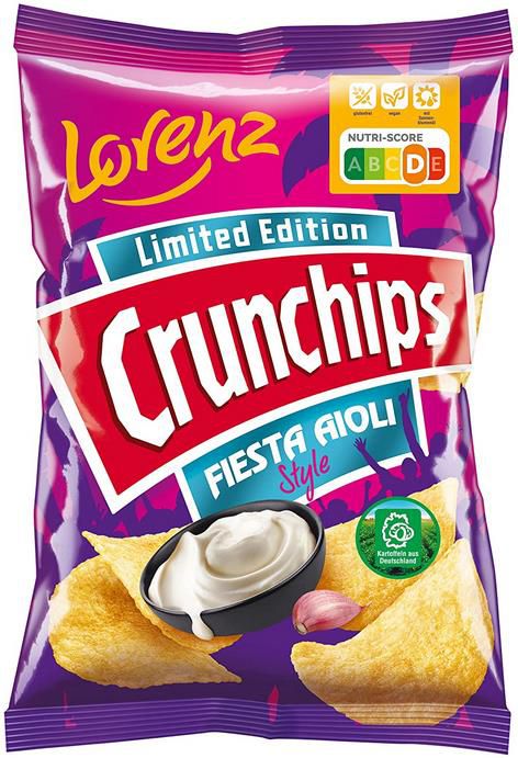 10er Pack Lorenz Snack World Crunchips Fiesta Aioli Style ab 12,67€ (statt 17€)   Prime Sparabo