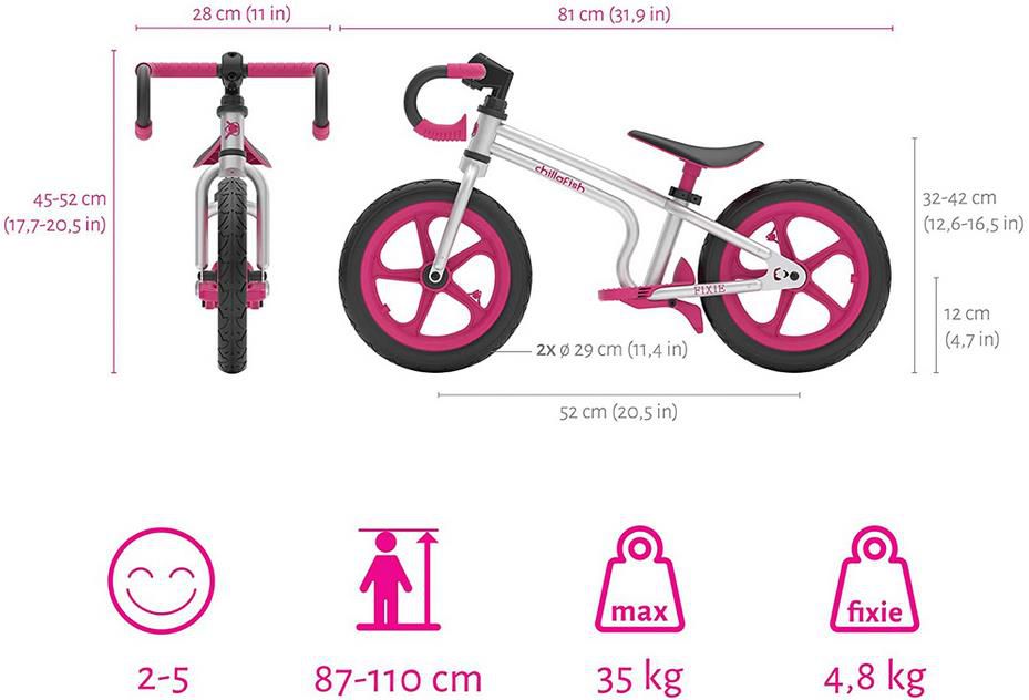 Chillafish Fixie Laufrad für Kinder von 2 bis 5 Jahren für 31,22€ (statt 54€)