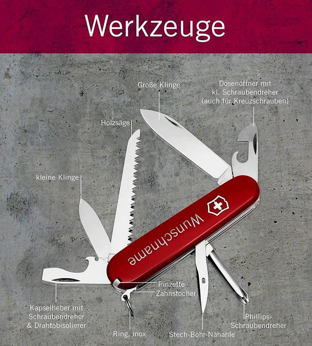 Victorinox Hiker Taschenmesser mit 13 Funktionen für 22,60€ (statt 28€)