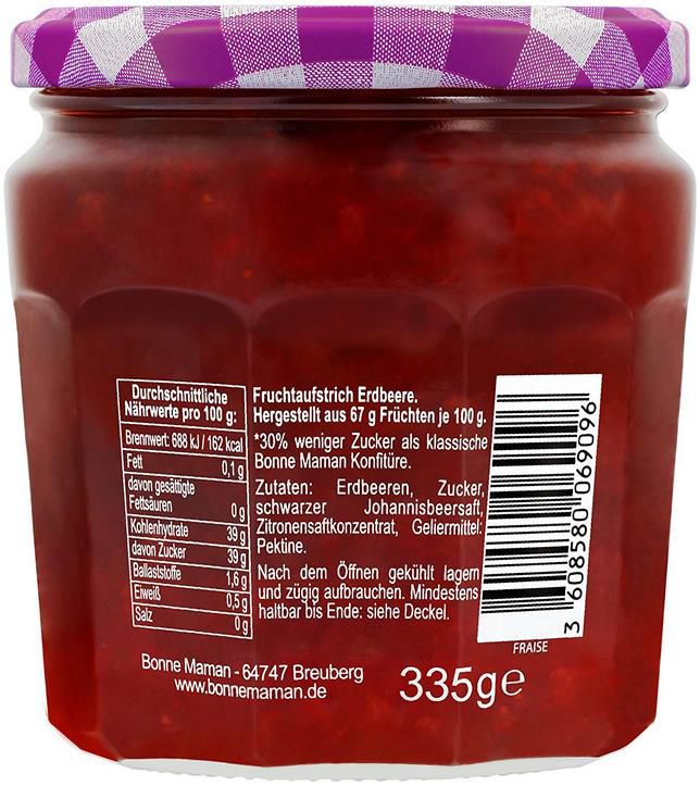 Bonne Maman Konfitüre mit weniger Zucker in versch. Geschmacksrichtungen ab 2,24€ (statt 3€)   Prime Sparabo