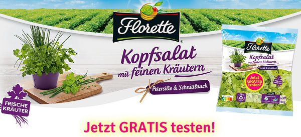Florette Kopfsalat mit feinen Kräutern gratis ausprobieren