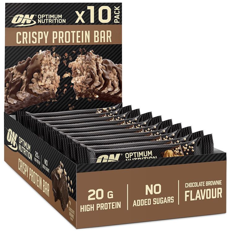 10x Optimum Nutrition ON Crispy Protein Riegel Chocolate Brownie (je 65g) für 13,99€ (statt 20€)