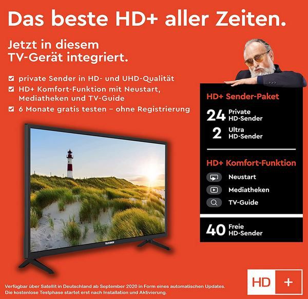 TELEFUNKEN XF32K550   32 Zoll smart TV für 169,99€ (statt 190€) + 6 Monate HD+ gratis