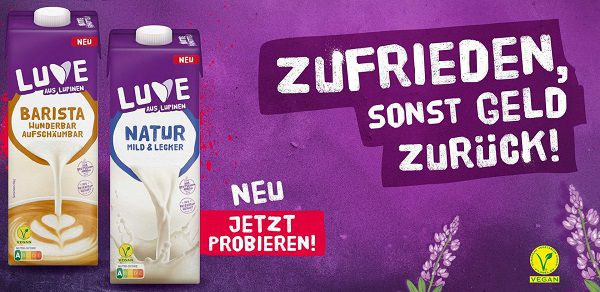 LUVE Drinks ausprobieren, bei Unzufriedenheit Geld zurück