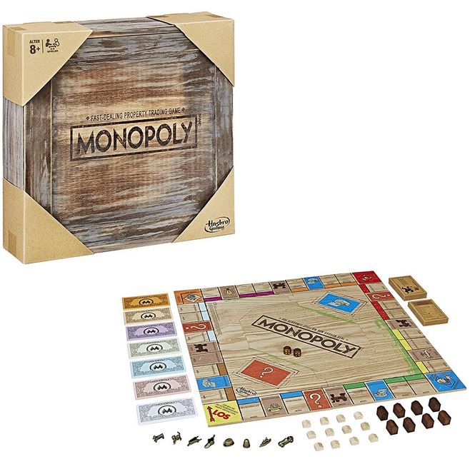 Monopoly Rustic Sonderedition aus Holz für 30,73€ (statt 60€)