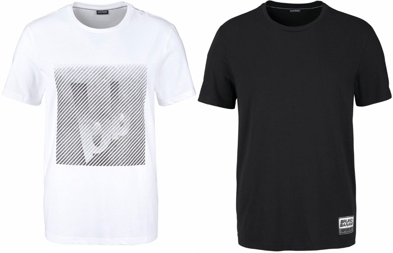 2er Bruno Banani T Shirt in Schwarz + Weiß ab 15,99€ (statt 26€)