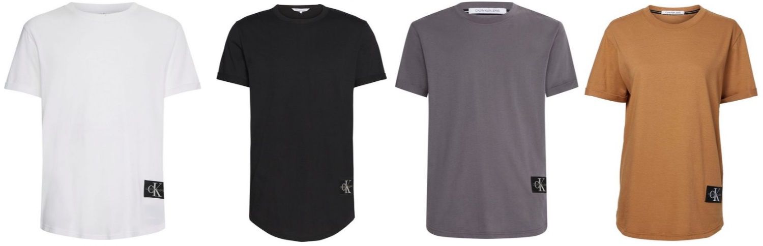 Calvin Klein Jeans T Shirt Badge Turn up Sleeve für 17,99€ (statt 26€)